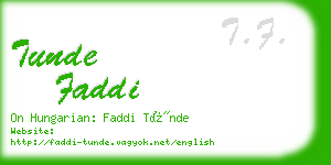 tunde faddi business card